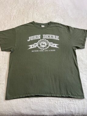 Men’s John Deere Olive Green Short Sleeve Logo Tee